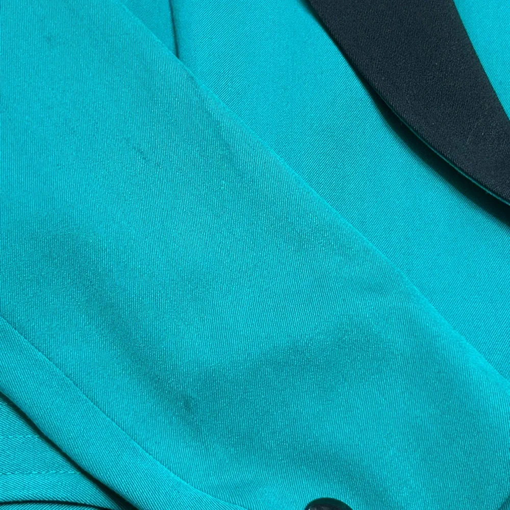 Vintage Christian Dior Double Breasted Blazer Size:8 Color: Teal and Black